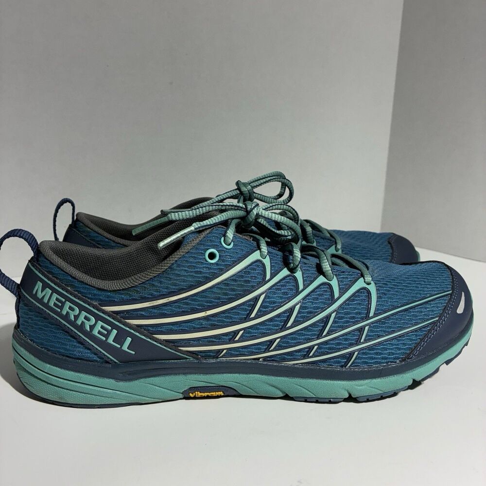 Merrell Womens Trail Running Shoes US 10 Saxony Blue Vibram Sole - Picture 4 of 9
